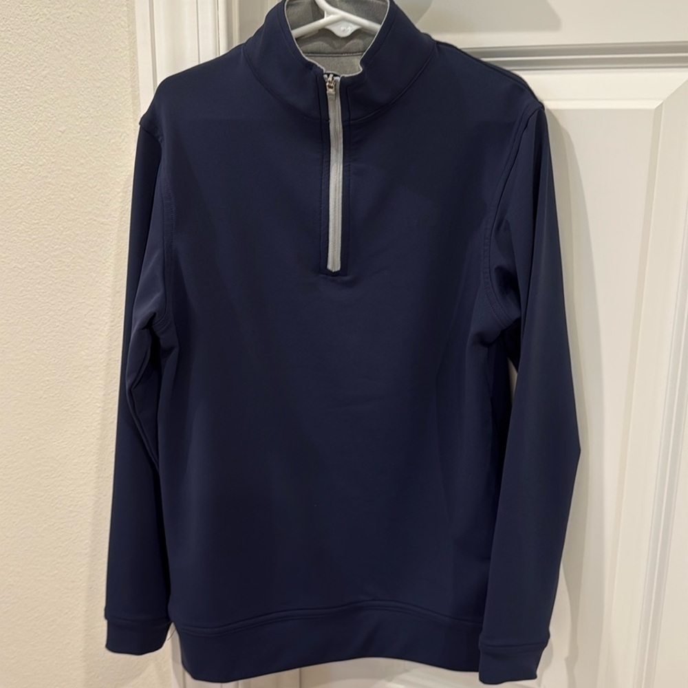 Peter Millar Boys 1/4 zip, Navy blue
